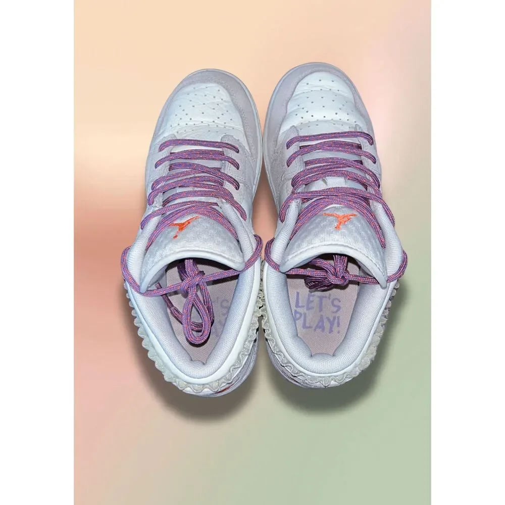 Nike Air Jordan 1 Low SE GS Legend Light Brown Purple FQ8094-100 Youth Size 5Y